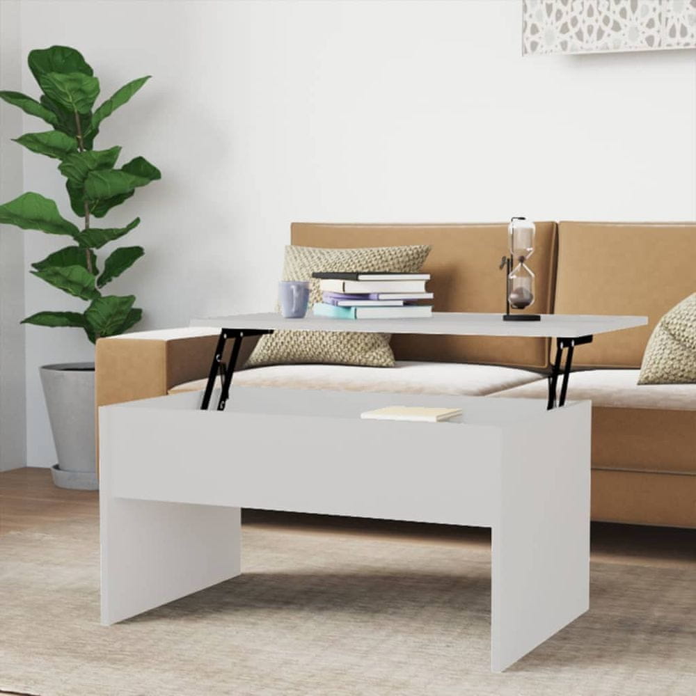 Petromila vidaXL Konferenčný stolík biely 80x50,5x41,5 cm spracované drevo